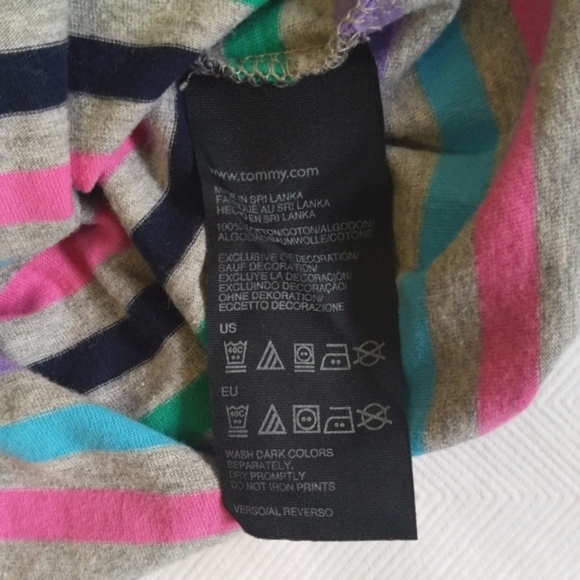 tommy hilfiger colorful stripes long sleeve shirt 12 months baby girl - Picture 6 of 6